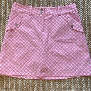 Vintage Y2K Pink Plaid Nike Golf Skirt